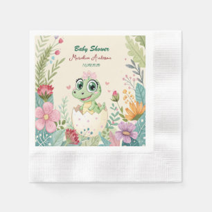 Floral kawaii baby alligator broedeieren -Meisje Servet