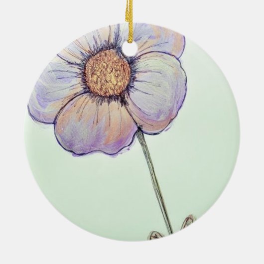 Floral Keramisch Ornament (Achterkant)