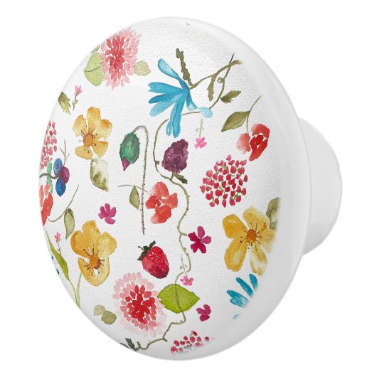 Floral keramische knop (Rechts)