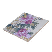 Floral keramische Tegel, klein (4,25 inch x 4,25 i Tegeltje (Zijkant)