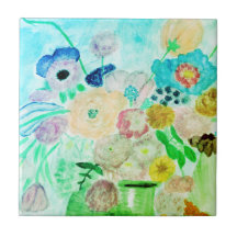 Floral keramische tegels