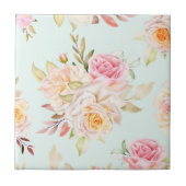 Floral keramische tegels tegeltje (Voorkant)