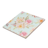 Floral keramische tegels tegeltje (Zijkant)