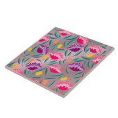 Floral keramische tegels tegeltje (Zijkant)