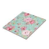 Floral keramische tegels tegeltje (Zijkant)