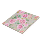 Floral keramische tegels tegeltje (Zijkant)