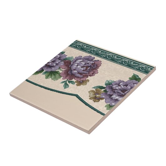 Floral keramische tegels tegeltje (Zijkant)