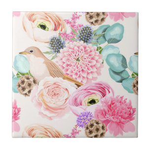 Floral keramische tegels tegeltje