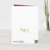 Floral kerstboom | Poinsettia Pine Bough Red Feestdagen Kaart (Achterkant)