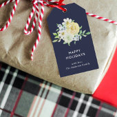 Floral Kerstfeest Bouquet Cadeaulabel