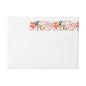 Floral kerstfeestdag  Adres label (Achterkant)