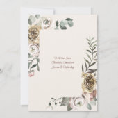 Floral Kerstfeestdag Foto gepersonaliseerd Feestdagenkaart (Achterkant)