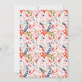 Floral kerstfeestdag  fotokaart feestdagenkaart (Achterkant)