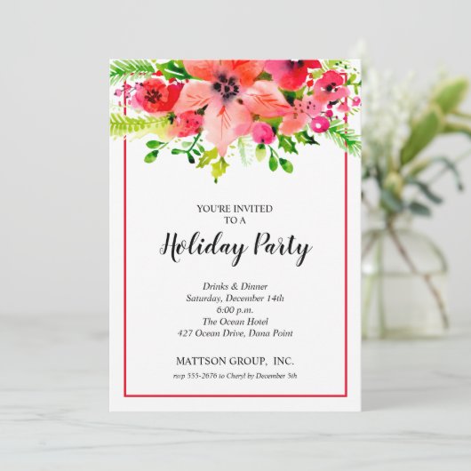 Floral kerstfeestdagen (Staand voorkant)