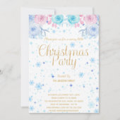 Floral kerstfeestdagen kaart (Voorkant)