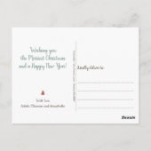 Floral kerstfeestelijke foto Foto Briefkaart (Achterkant)