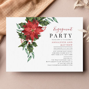 Floral kerstfeestelijke uitnodiging