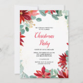 Floral-kerstfeestelijke uitnodiging (Voorkant)