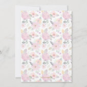 Floral kerstfoto feestdagenkaart (Achterkant)