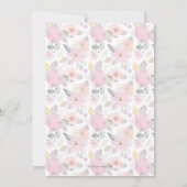 Floral kerstfoto feestdagenkaart (Achterkant)