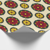 Floral kerstinpakpapier cadeaupapier (Hoek)