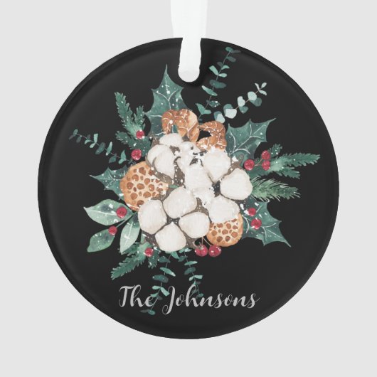 Floral Kerstmis Ornament (achterkant)