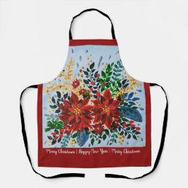Floral kerstmis Poinsettia Apron Schort