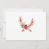 Floral Kerstmis Verjaardag Dank u kaart Foto (Achterkant)