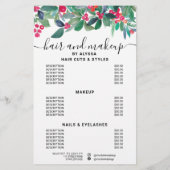 Floral kerstprijzen logo We zijn open Flyer (Achterkant)