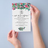 Floral kerstprijzen logo We zijn open Flyer (Hand)