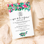 Floral kerstprijzen logo We zijn open Flyer<br><div class="desc">Vertel uw klant over uw nieuwe heropening met nieuwe veiligheidsmaatregelen...  met deze hand groene en rode florale waterverf mistletoe en bladeren,  voeg uw logo toe en voeg uw prijslijsten en services aan de achterkant toe</div>