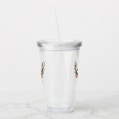 Floral kerstrenrendiernaam acryl drinkbeker (Links)