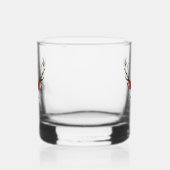 Floral kerstrenrendiernaam whisky glas (Links)