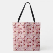 Floral kerstroos canvas tas (Voorkant)
