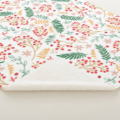 Floral kerstSherpa Blanket Sherpa Deken (3/4)