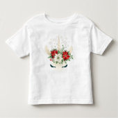 Floral kerstunicorn kinder shirts (Voorkant)