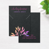 Floral Ketting Black Jewelry Display Card. Visitekaartje (Bureau)