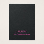Floral Ketting Black Jewelry Display Card. Visitekaartje (Achterkant)