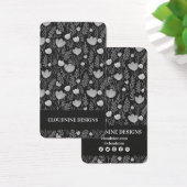 Floral Ketting Oorbel Zwart Sieraden Display Kaart (Bureau)