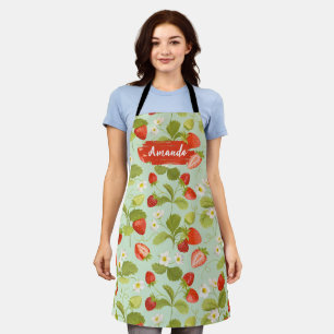 Floral Keuken Custom Schort, Hart, Cook Bake BBQ Schort