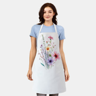 Floral Keuken Schort – Elegant Koken Draag