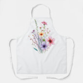 Floral Keuken Schort – Elegant Koken Draag (Voorkant)