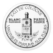 Floral-Keulen-witte  parfumerieën Keramische Knop (Voorkant)