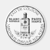 Floral-Keulen-witte  parfumerieën Magneet (Voorkant)