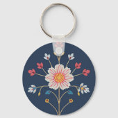 Floral Key ketting Sleutelhanger (Voorkant)
