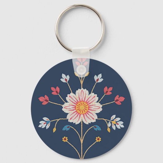 Floral Key ketting Sleutelhanger (Voorkant)