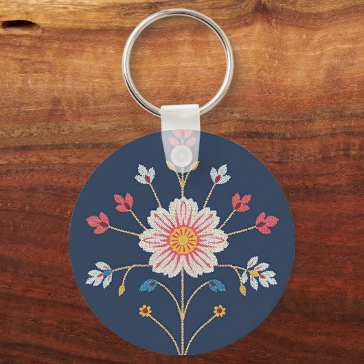 Floral Key ketting Sleutelhanger (Voorkant)