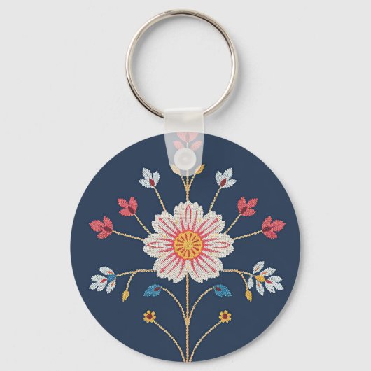Floral Key ketting Sleutelhanger (Achterkant)