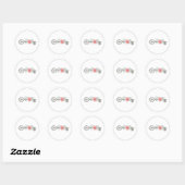Floral Key Nieuw startpunt Ronde Sticker (Vel)