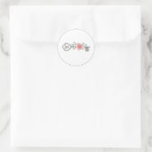 Floral Key Nieuw startpunt Ronde Sticker (Tas)